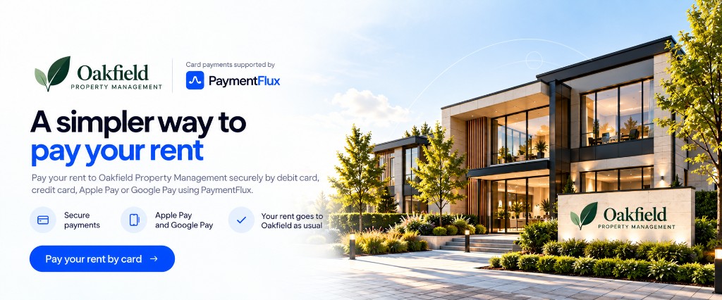 Oakfield Property Management website and portal promotional assets